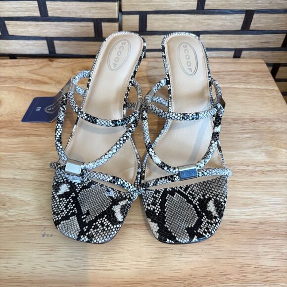 Scoop Snakeskin Print Heels Size 11 - Picture 3 of 6